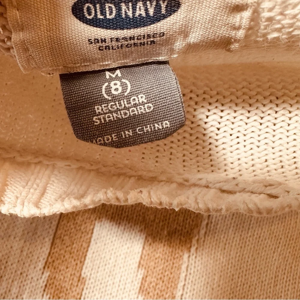 Old navy sweater long sleeve knit crew neck cream color dog heart design child 8